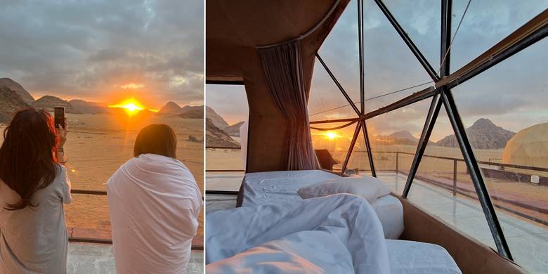 Wadi Rum, bubble šatori, lux smeštaj, izlazak sunca